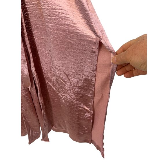 Treasure & Bond Satin Duster OS Kimono Jacket Robe Swim Cover NWT Slits 6899 - Picture 6 of 11